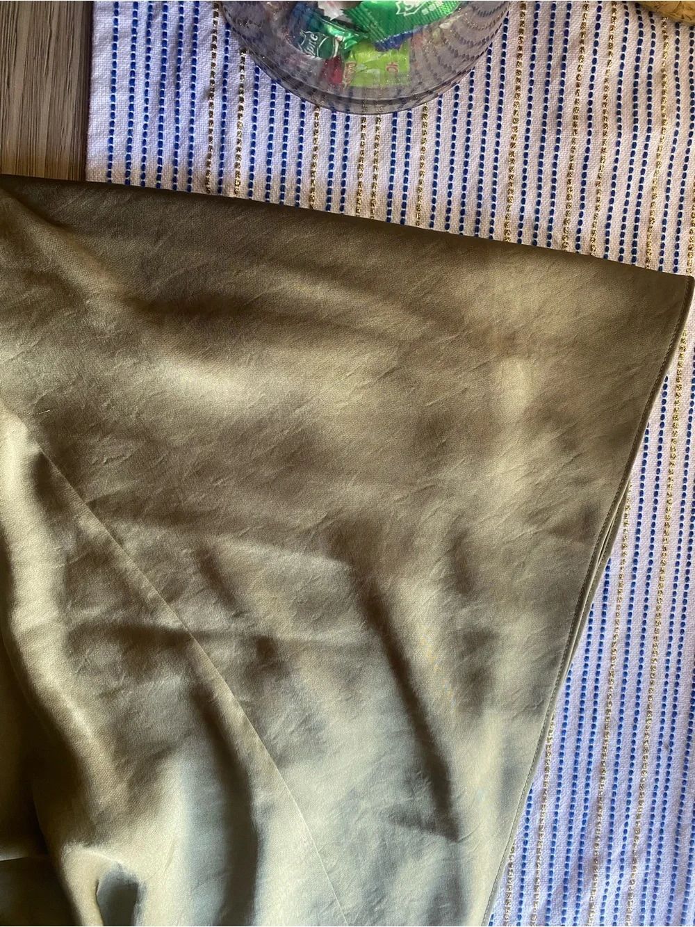 WILFRED SATIN MAXI DRESS OLIVE GREEN SLEEVELESS SZ 12 NWT - Picture 8 of 12